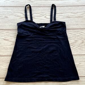 Vintage Y2K Babydoll Tank Top Women's Size L Black